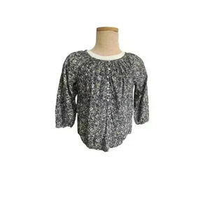 EUC Womens Loft flowy blouse floral print short sleeve size XS
